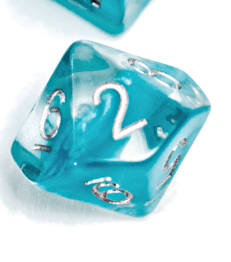 Gamers Guild AZ Gate Keeper Games GKGN0302-10d10 - Gate Keeper Games Set of 10 D10: Glacier Light Blue Neutron Dice Gate Keeper Games