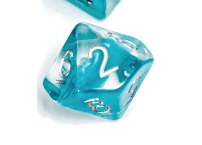 Gamers Guild AZ Gate Keeper Games GKGN0302-10d10 - Gate Keeper Games Set of 10 D10: Glacier Light Blue Neutron Dice Gate Keeper Games