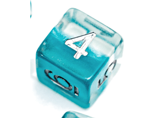 Gamers Guild AZ Gate Keeper Games GKGN0302-12d6 - Gate Keeper Games Set of 12 D6: Glacier Light Blue Neutron Dice Gate Keeper Games