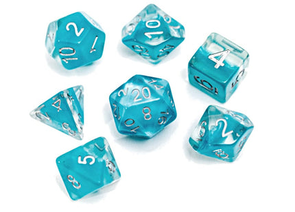 Gamers Guild AZ Gate Keeper Games GKGN0302-7d - Gate Keeper Games 7 Die Set: Glacier Light Blue Neutron Dice Gate Keeper Games