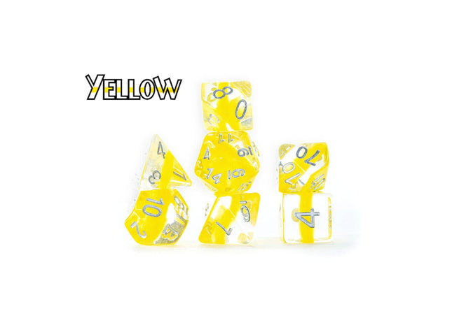 Gamers Guild AZ Gate Keeper Games GKGN040-7d - Gate Keeper Games 7 Die Set: Yellow Neutron Dice Gate Keeper Games