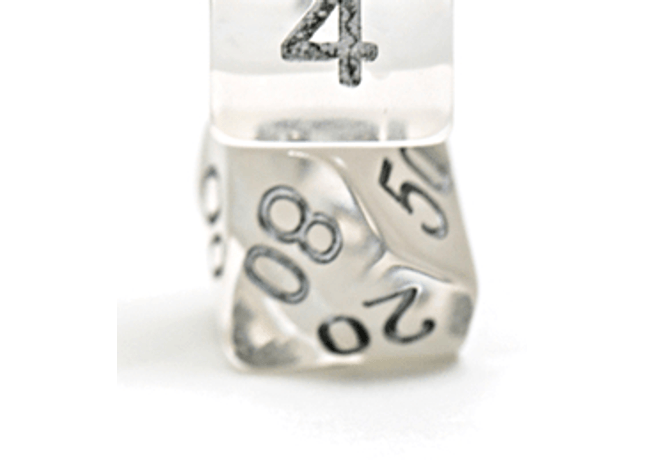 Gamers Guild AZ Gate Keeper Games GKGN070-10d10 - Gate Keeper Games Set of 10 D10: Ice White Neutron Dice Gate Keeper Games