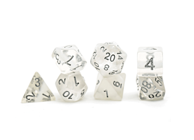 Gamers Guild AZ Gate Keeper Games GKGN070-11d - Gate Keeper Games 11 Die Set: Ice White Neutron Dice Gate Keeper Games