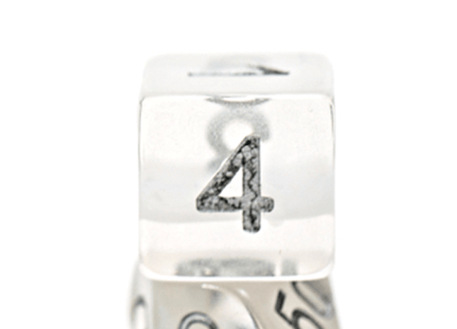 Gamers Guild AZ Gate Keeper Games GKGN070-12d6 - Gate Keeper Games Set of 12 D6: Ice White Neutron Dice Gate Keeper Games