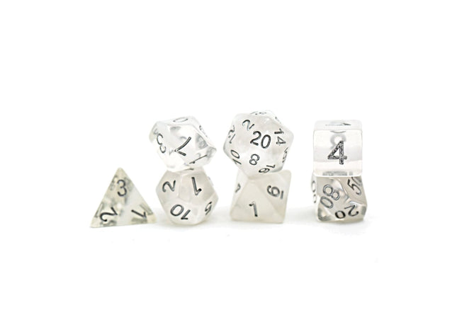 Gamers Guild AZ Gate Keeper Games GKGN070-7d - Gate Keeper Games 7 Die Set: Ice White Neutron Dice Gate Keeper Games