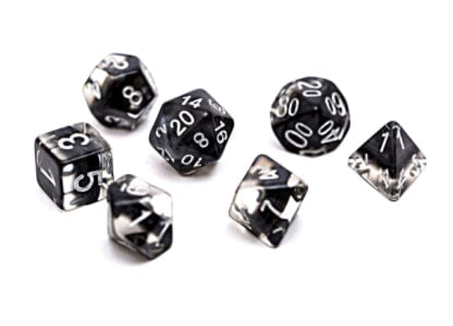 Gamers Guild AZ Gate Keeper Games GKGN080-11d - Gate Keeper Games 11 Die Set: Smoke Black Neutron Dice Gate Keeper Games