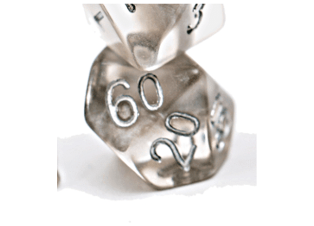 Gamers Guild AZ Gate Keeper Games GKGN090-10d10 - Gate Keeper Games Set of 10 D10: Mercury Silver Neutron Dice Gate Keeper Games