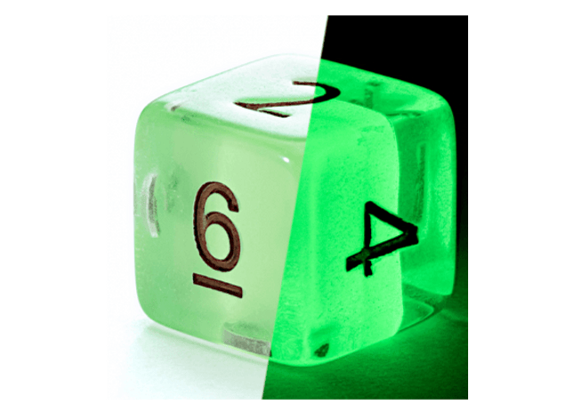 Gamers Guild AZ Gate Keeper Games GKGR020-12d6 - Gate Keeper Games Set of 12 D6: UFO Radiant Dice Glow in the Dark Gate Keeper Games