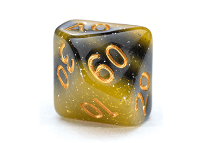 Gamers Guild AZ Gate Keeper Games GKGSG08080-10d10 - Gate Keeper Games Set of 10 D10: Electric Bumble Bee Sui Generis Dice Gate Keeper Games