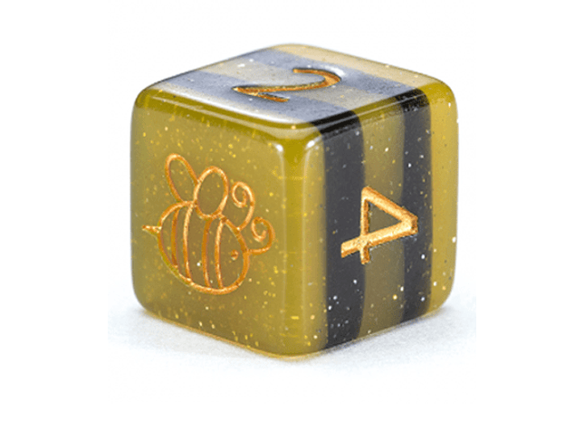 Gamers Guild AZ Gate Keeper Games GKGSG08080-12d6 - Gate Keeper Games Set of 12 D6: Electric Bumble Bee Sui Generis Dice Gate Keeper Games