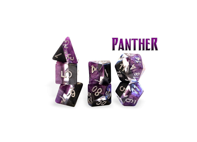 Gamers Guild AZ Gate Keeper Games GKGSN508-7d - Gate Keeper Games 7 Die Set: Panther Supernova Dice Gate Keeper Games
