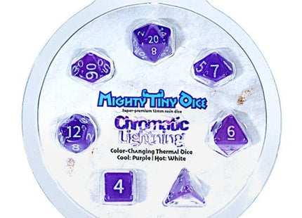 Gamers Guild AZ Gate Keeper Games GKGTINYCH57-7d - Gate Keeper Games 7 Die Set: Chromatic Lightning 12mm Mighty Tiny Dice Gate Keeper Games