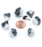 Gamers Guild AZ Gate Keeper Games GKGTINYH87-7d - Gate Keeper Games 7 Die Set: Yin Yang 12mm Mighty Tiny Dice Gate Keeper Games