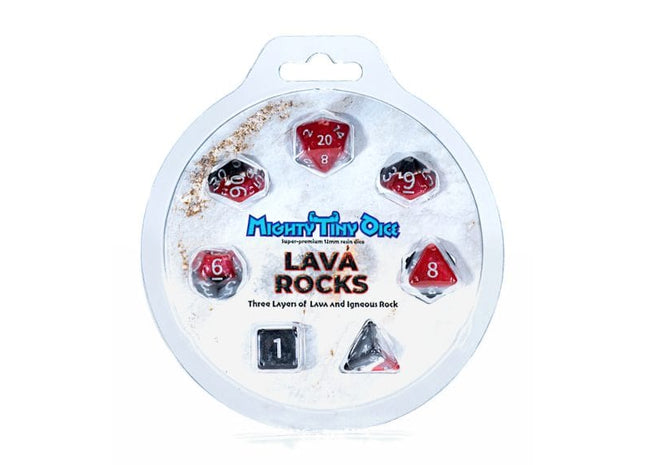 Gamers Guild AZ Gate Keeper Games GKGTINYSN108-7d - Gate Keeper Games 7 Die Set: Lava Rocks 12mm Mighty Tiny Dice Gate Keeper Games
