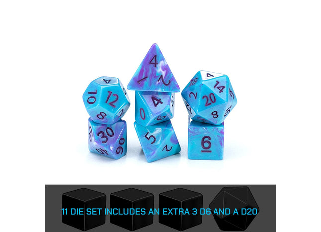 Gamers Guild AZ Gate Keeper Games GKGVG2271-11d - Gate Keeper Games 11 Die Set: Almond Blossom Van Gogh Dice Gate Keeper Games