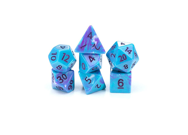 Gamers Guild AZ Gate Keeper Games GKGVG2271-7d - Gate Keeper Games 7 Die Set: Almond Blossom Van Gogh Dice Gate Keeper Games