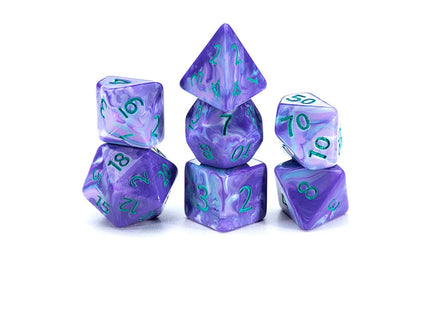 Gamers Guild AZ Gate Keeper Games GKGVG5257-7d - Gate Keeper Games 7 Die Set: Irises Van Gogh Dice - Black Friday Gate Keeper Games