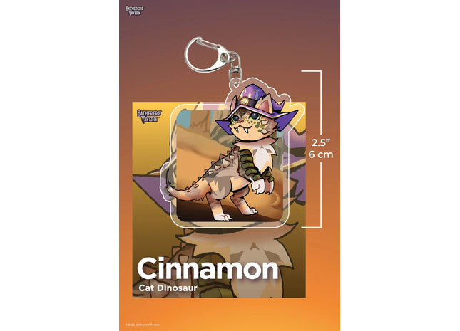 Gamers Guild AZ Gatherers' Tavern Gatherers' Tavern Cinnamon Cat Dinosaur Keychain Southern Hobby