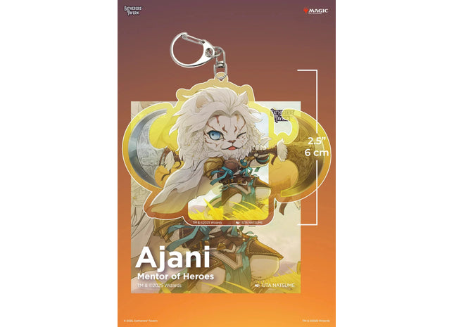 Gamers Guild AZ Gatherers' Tavern Gatherers' Tavern Magic: The Gathering - Ajani Mentor Of Heroes Keychain Southern Hobby