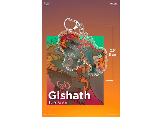 Gamers Guild AZ Gatherers' Tavern Gatherers' Tavern Magic: The Gathering - Gishath, Sun's Avatar Keychain Southern Hobby