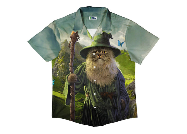 Gamers Guild AZ Geek Tropical Geek Tropical: Catdalf Button Up Shirt Geek Tropical