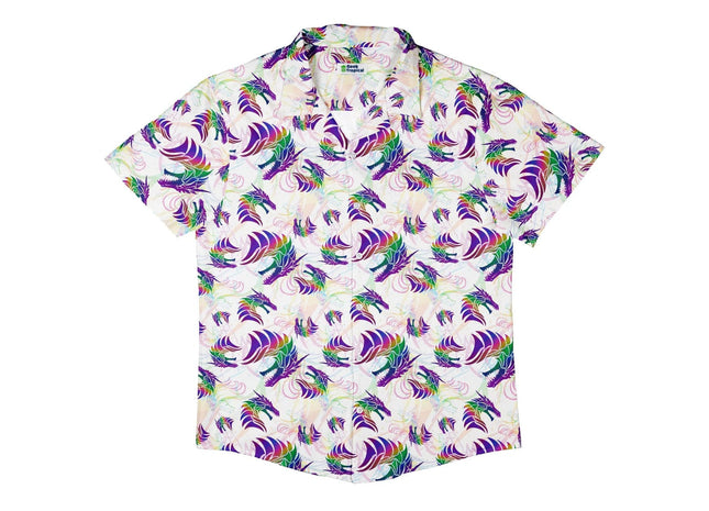 Gamers Guild AZ Geek Tropical Geek Tropical: Rainbow Dragons and Unicorns Button Up Shirt Geek Tropical