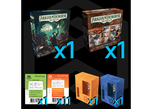 Gamers Guild AZ GG Bundle Arkham Horror Card Game/Feast of Hemlock Vale Investigator Expansion Bundle Gamers Guild AZ
