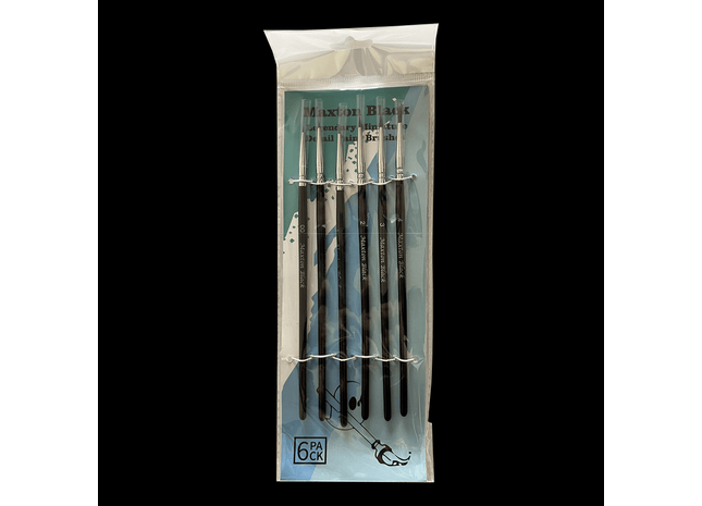 Gamers Guild AZ Ghost Brush Ghost Brush - Maxton Black Brush Set (6 piece) Ghost Brush