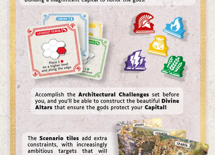 Gamers Guild AZ Gigamic Games Akropolis: Pantheon Expansion (Pre-Order) Hachette Boardgames USA