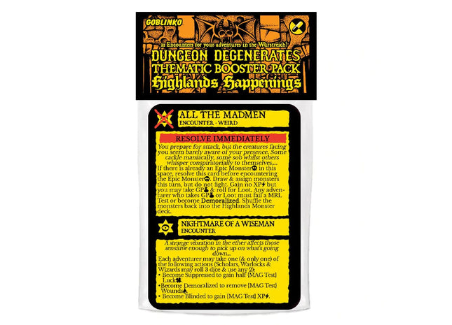 Gamers Guild AZ Goblinko Dungeon Degenerates: Highlands Happenings booster Quartermaster Direct