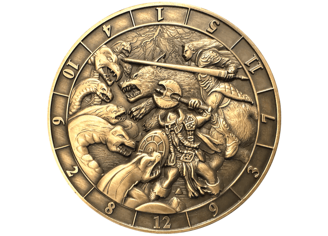 Gamers Guild AZ Goliath Coins Goliath Coins: Dice Coin D12 Battle Scene Quartermaster Direct