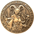 Gamers Guild AZ Goliath Coins Goliath Coins: Dice Coin D20 Female Tiefling Warlock Quartermaster Direct