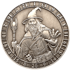 Gamers Guild AZ Goliath Coins Goliath Coins: Dice Coin D20 Male Human Wizard Quartermaster Direct