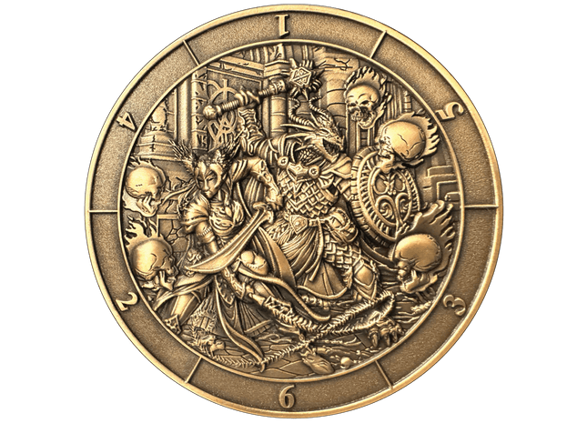 Gamers Guild AZ Goliath Coins Goliath Coins: Dice Coin D6 Battle Scene Quartermaster Direct