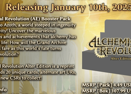 Gamers Guild AZ Grand Archive TCG Grand Archive TCG: Alchemical Revolution - Alter Edition  Booster Box (Pre-Order) YY Card World