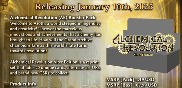 grand archive alchemical revolution booster box Grand Archive TCG: Alchemical Revolution (Alter Edition) main image 1