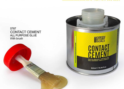 Gamers Guild AZ Green Stuff World Contact Cement (500ml) with Brush Applicator Green Stuff World