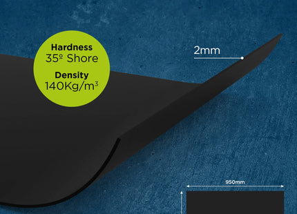 Gamers Guild AZ Green Stuff World EVA Foam: Cosplay - Medium Density Black (2mm) Green Stuff World