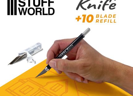 Gamers Guild AZ Green Stuff World Hobby Knife + 10 Spare Blades Green Stuff World