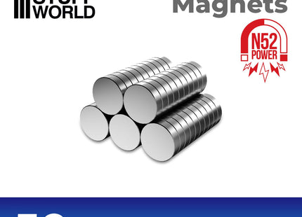 Gamers Guild AZ Green Stuff World Neodymium Magnets: (2x1mm) - 50 units (N52) Green Stuff World