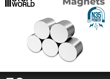 Gamers Guild AZ Green Stuff World Neodymium Magnets: (3x0.5mm) - 50 units (N35) Green Stuff World