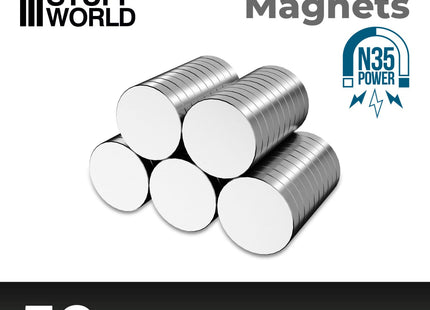 Gamers Guild AZ Green Stuff World Neodymium Magnets: (3x1mm) - 50 units (N35) Green Stuff World