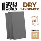 Gamers Guild AZ Green Stuff World Sandpaper - Dry 400 grit (180x90mm) Green Stuff World