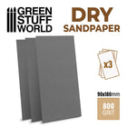 Gamers Guild AZ Green Stuff World Sandpaper - Dry 800 grit (180x90mm) Green Stuff World