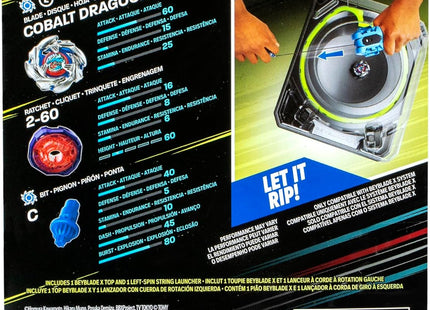 Gamers Guild AZ Hasbro Beyblade X: Deluxe Launcher Set - Cobalt Dragoon 2-60C Discontinue
