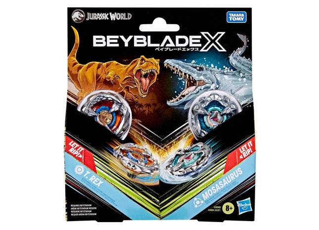 Gamers Guild AZ Hasbro Beyblade X Jurassic World Collab T. Rex vs. Mosasaurus Multipack Set ACD Distribution