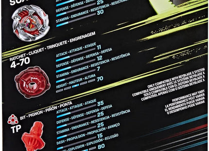 Gamers Guild AZ Hasbro Beyblade: X: Scarlet Garuda 4-70TP Starter Set ACD Distribution