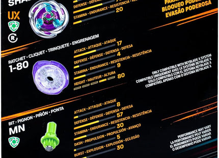 Gamers Guild AZ Hasbro Beyblade X: Starter Set - Shadow Shinobi 1-80MN Discontinue