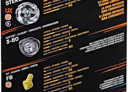 Gamers Guild AZ Hasbro Beyblade: X: Sterling Wolf 3-80FB Starter Set ACD Distribution