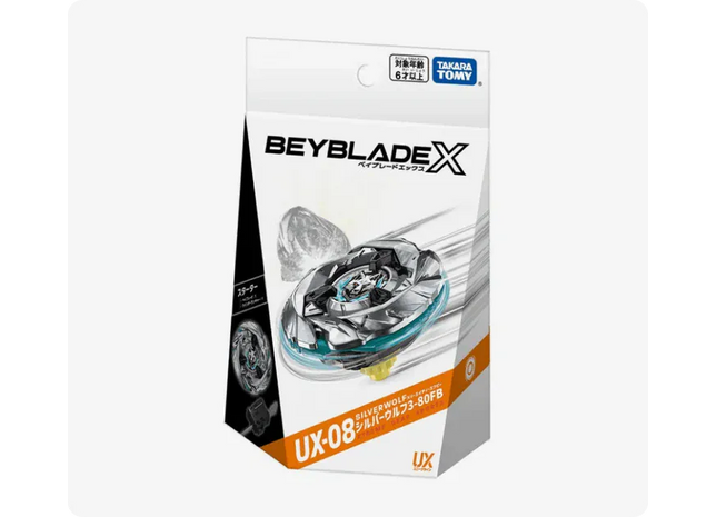 Gamers Guild AZ Hasbro Beyblade X UX-08 Starter - Silver Wolf 3-80FB Mall Of Toys